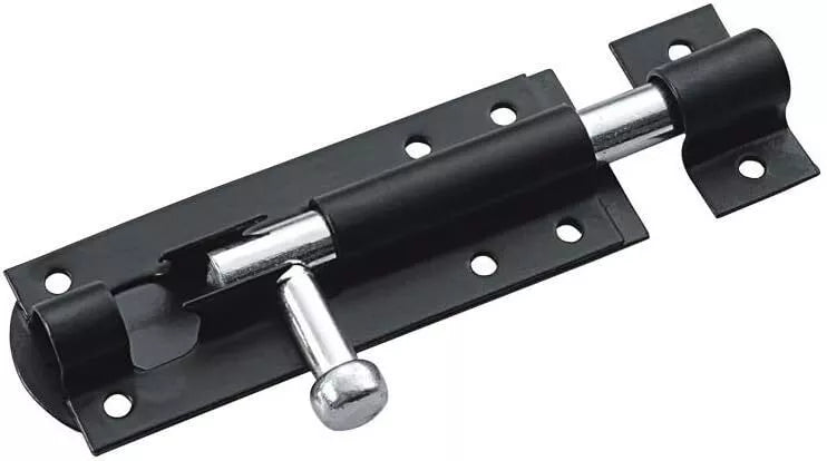 Steel Sliding Tower Door Bolt 75mm x 40mm (3 Inch) Black