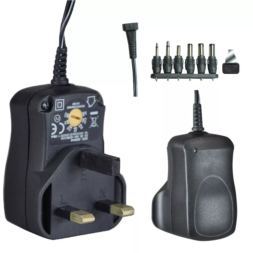 Multi-Voltage 600ma Regulated Switch Mode Power Supply UK Plug Pack Of 1