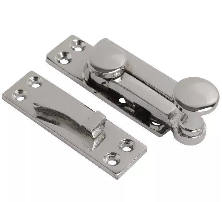 Solid Brass Sash Window Fastener Quadrant Arm Fastener Brass Chrome