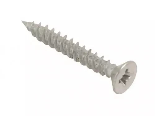 Countersunk Twin Thread Pozi Bright Zinc Plated Wood Screws No.4x1/2