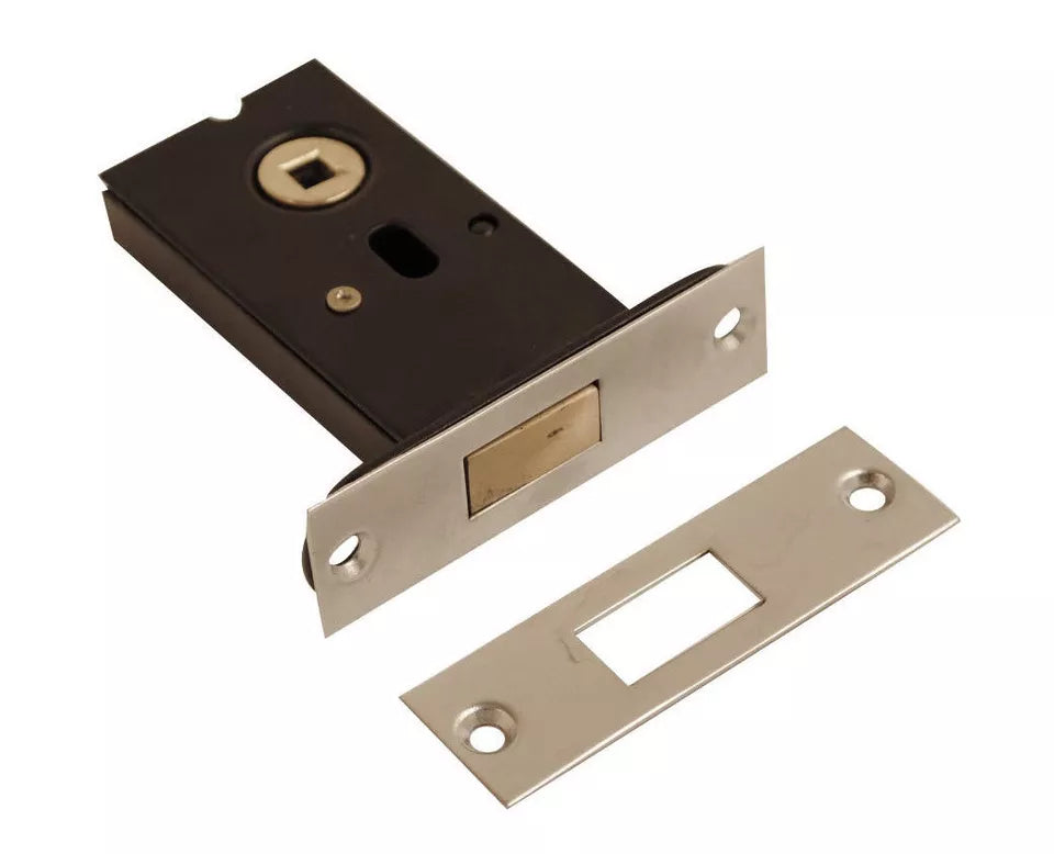 Deadbolt Door Lock 78 mm Satin Chrome or Brass Dead Bolt Deadlock