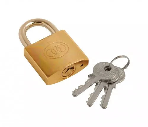 Tri-Circle Padlock 20mm Brass Pack Of 1