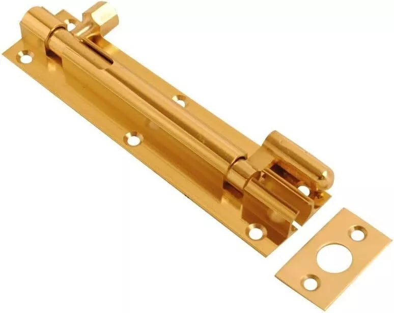 Barrel Bolt Necked 200mm x 38mm (8 x 1. 1/2 Inch) Brass