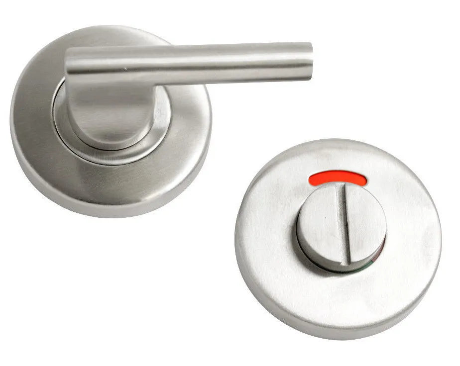 Stainless Steel Bathroom Turn and Release Door Lock Privacy - Polished or Satin