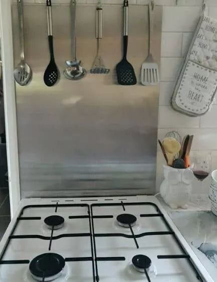 Brushed Satin Stainless Steel Splashback Cooker Kitchen Hob Splash Back Plate