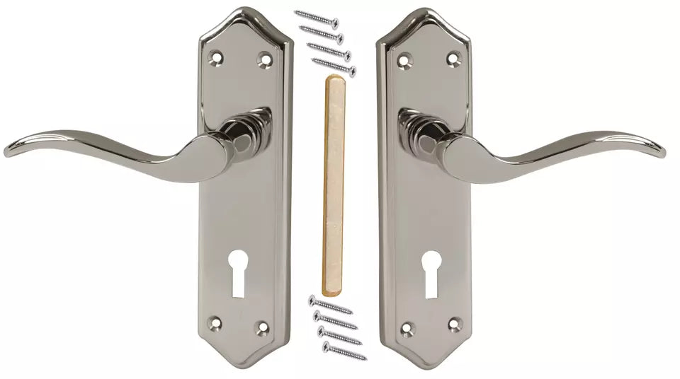 Vibe Designer Internal Door Handle Turin Door Lever Furniture Polished Chrome