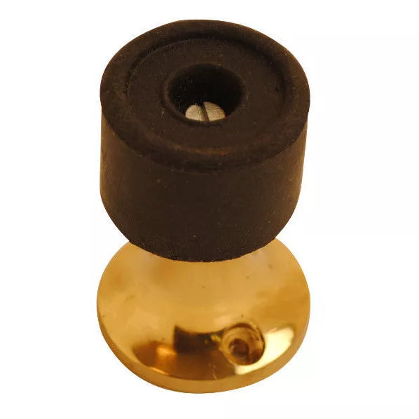 Rubber Door Stops Polished Brass, Polished Chrome or Satin Chrome Finish