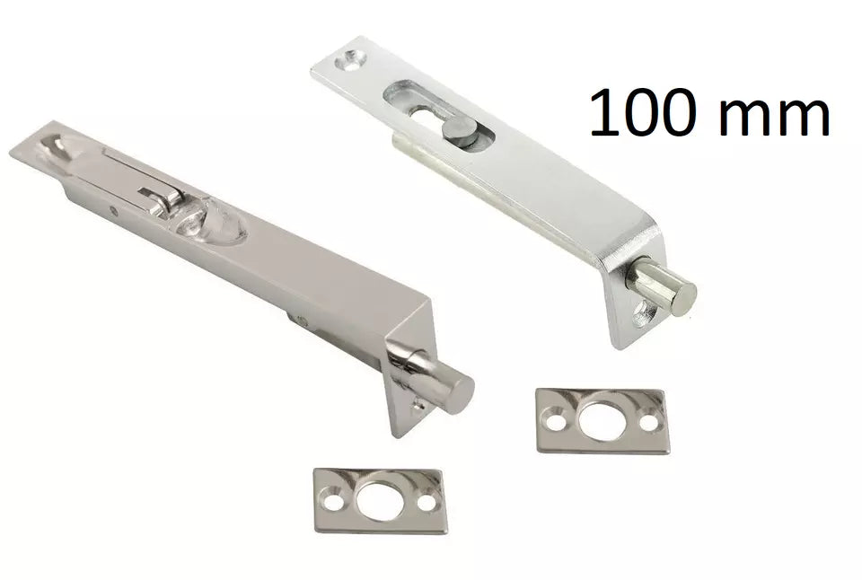 Sliding Lever Action Flush Bolt Sprung Door Bolt Slide Bolt Brass or Chrome