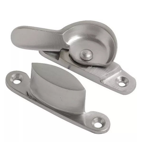 Solid Brass Sash Window Fastener Fitch Fastener Brass, Chrome or Satin Chrome