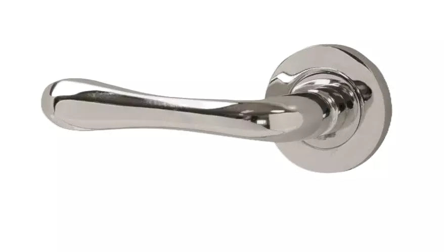 Leandro Internal Lever Door Handle on Rose Polished or Satin Chrome