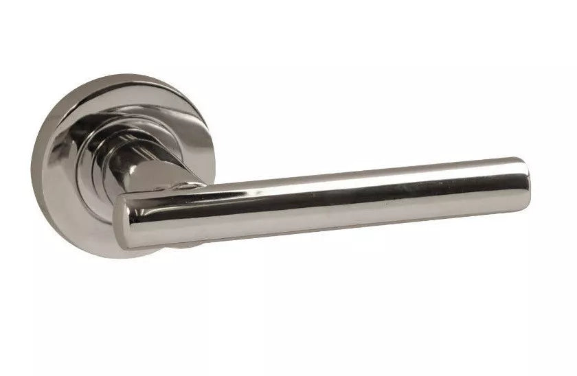 Laurel Internal Door Handle Lever on Rose Chrome or Brass, Satin or Polished