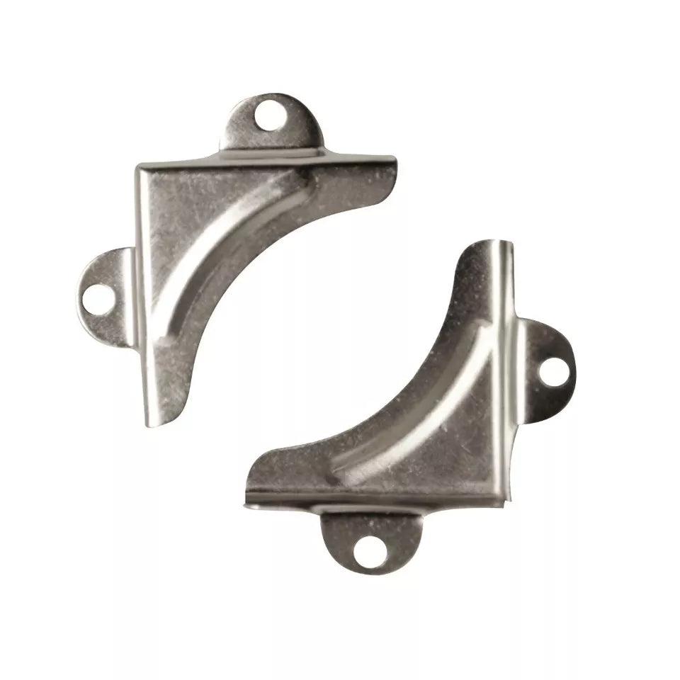 Nickel Plated Mirror Corner Bracket 32mm x 32mm x 6mm