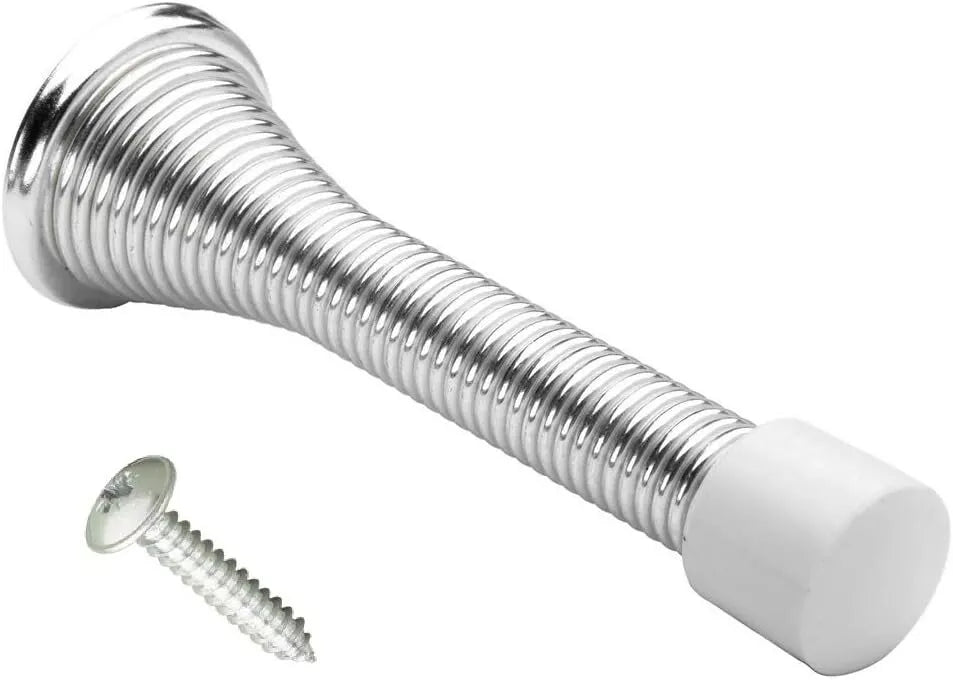 Barrel Bolt Straight Satin Anodised Aluminium with Doorstop Pack of 1