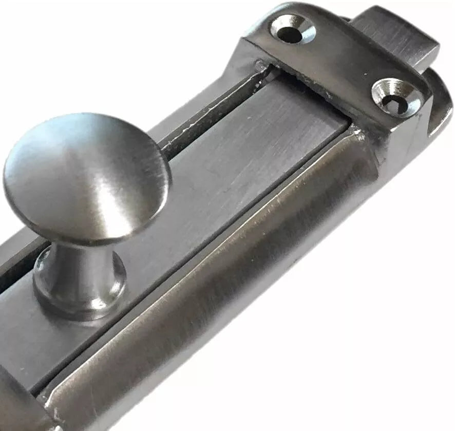 Sliding Surface Door Tower Bolt 150mm x 32mm (6 x 1. 1/4 Inch) Satin Chrome