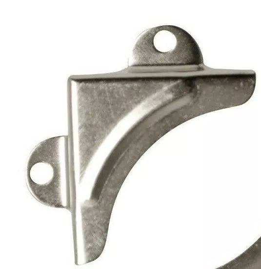 Nickel Plated Mirror Corner Bracket 32mm x 32mm x 6mm