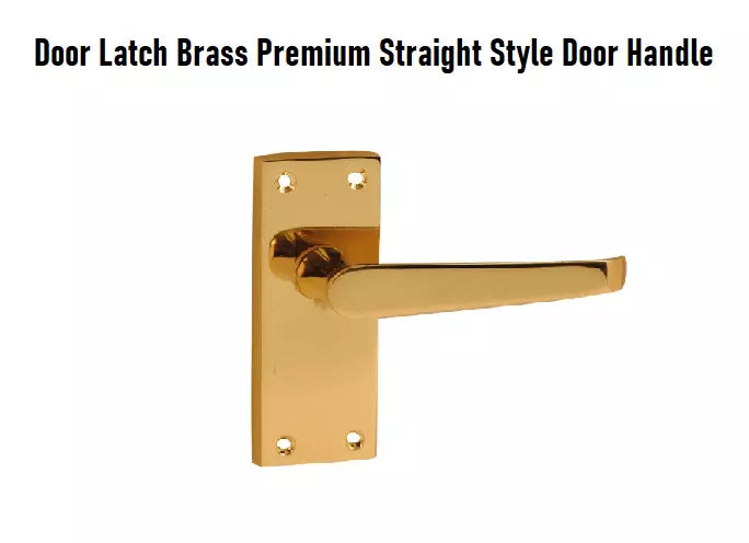 Victorian Door Latch Brass Premium Straight Style Door Handle Lever Furniture