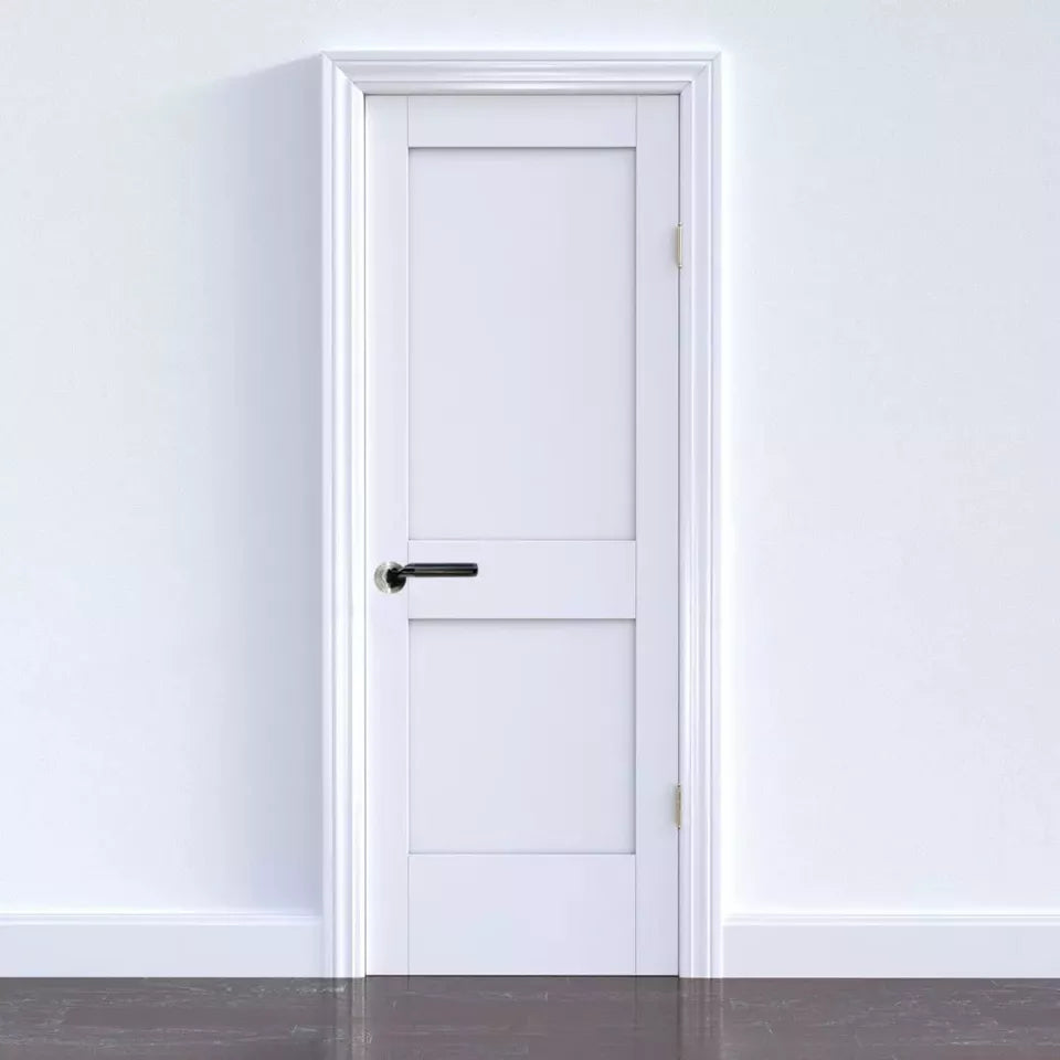 Ithaca Door Handle on Rose Satin Chrome Plated Door Handle Lever