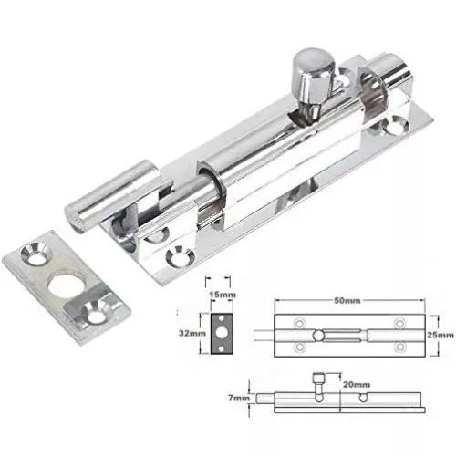 Barrel Bolt Necked 50mm (2 inch x 1 inch)