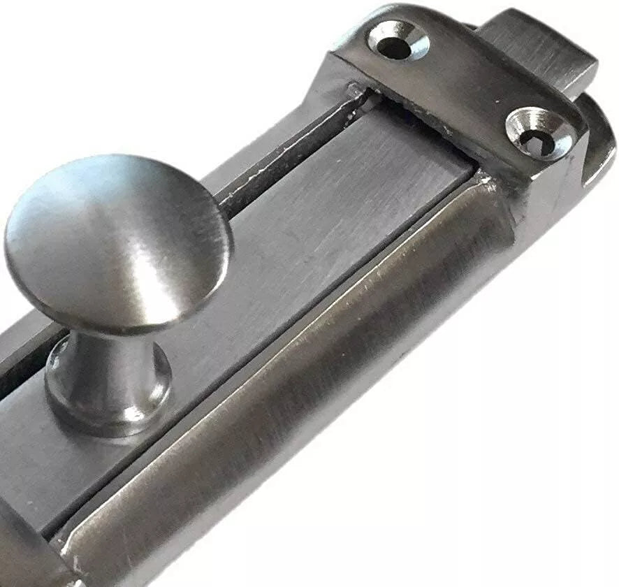 Sliding Surface Door Tower Bolt 95mm x 25mm (4 x 1 Inch) Satin Chrome