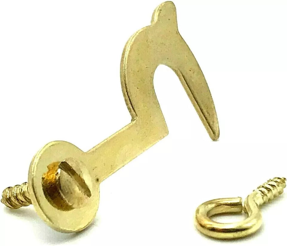 2 x Side Hooks & Eyes 35MM Cupboard Door Catch Box Dolls House Latch & Screws