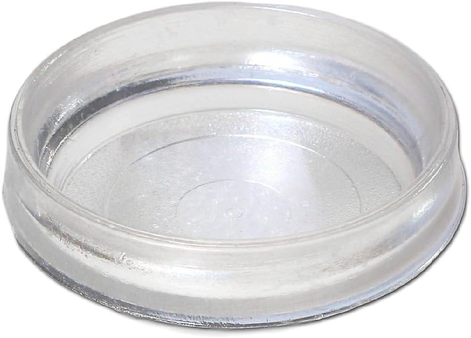 Fort Fasteners Castor Cups, Large 60mm Clear Pplastic 4 Castor Cups