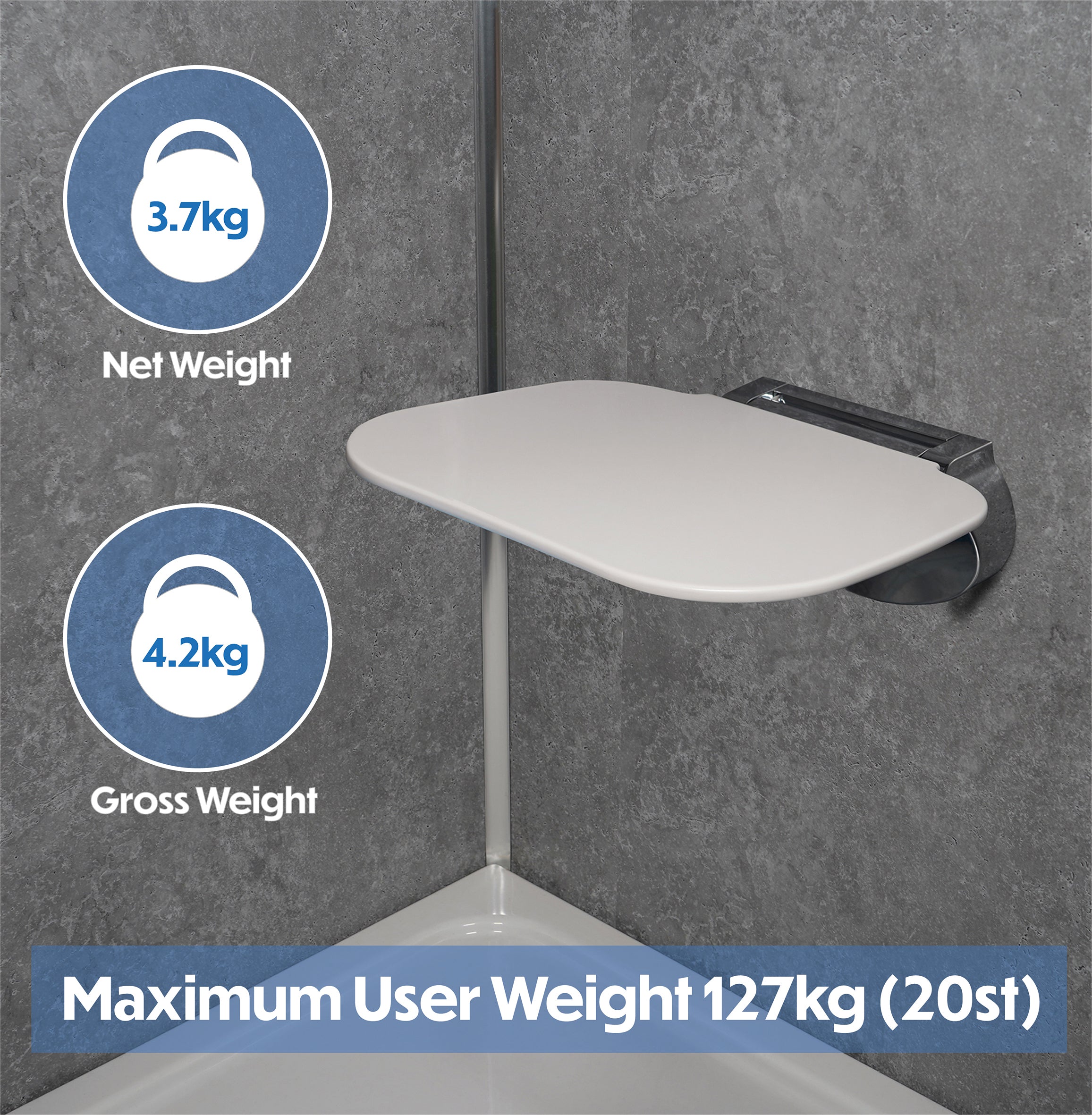 Contemporary Fold Up Shower Seat - VB545A