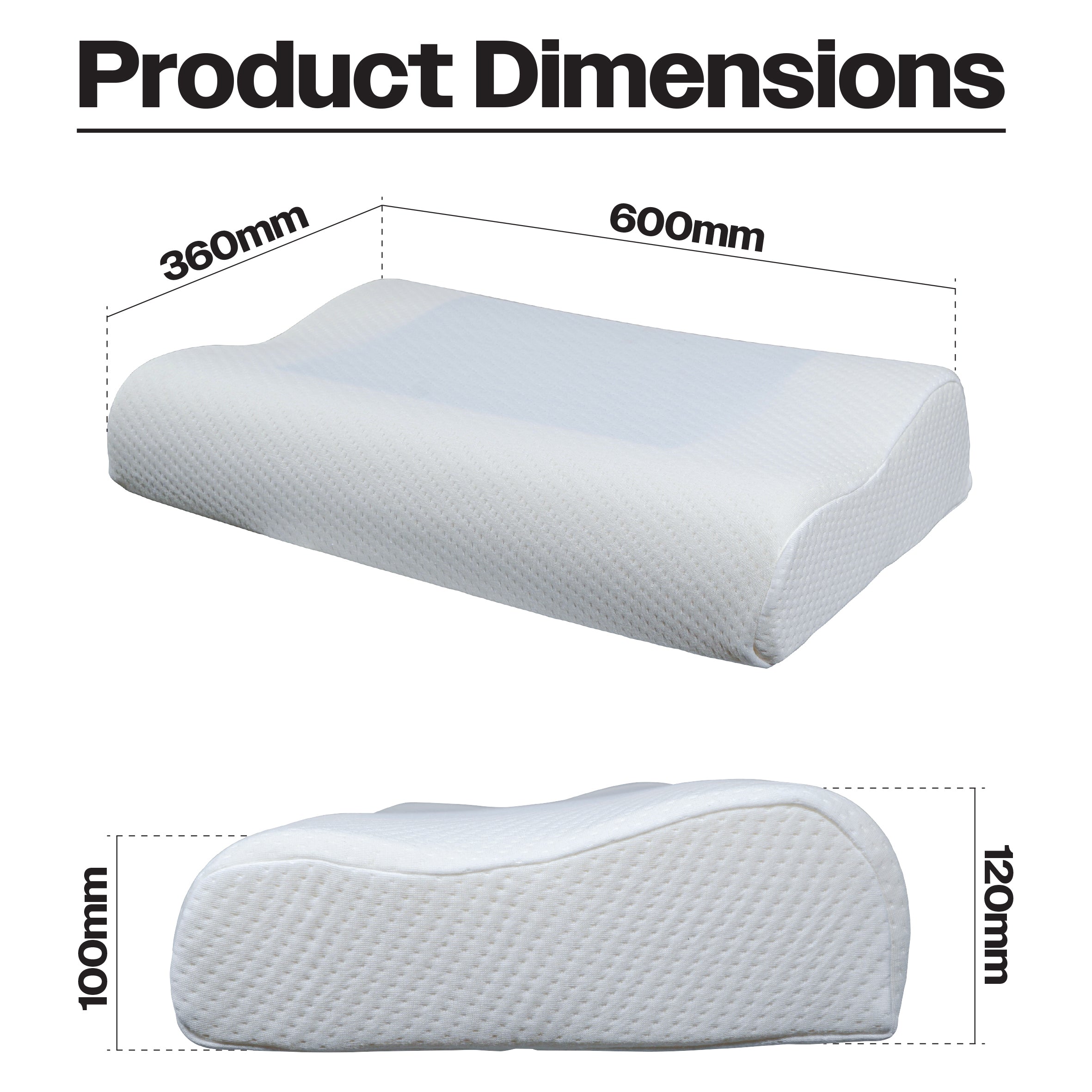 Cooling Gel Comfort Memory Foam Contour Pillow with Removable Soft Air Knit Fabric - VG887E