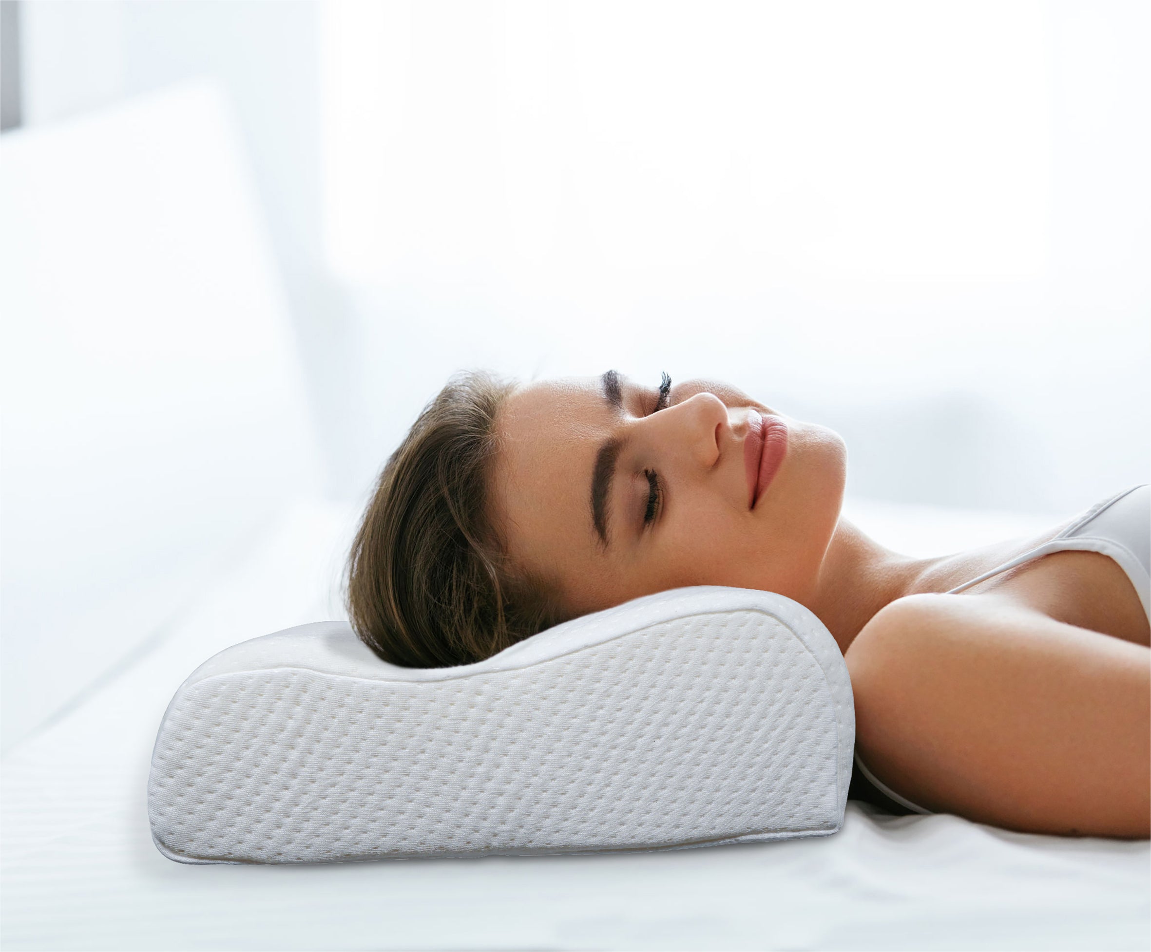 Cooling Gel Comfort Memory Foam Contour Pillow with Removable Soft Air Knit Fabric - VG887E