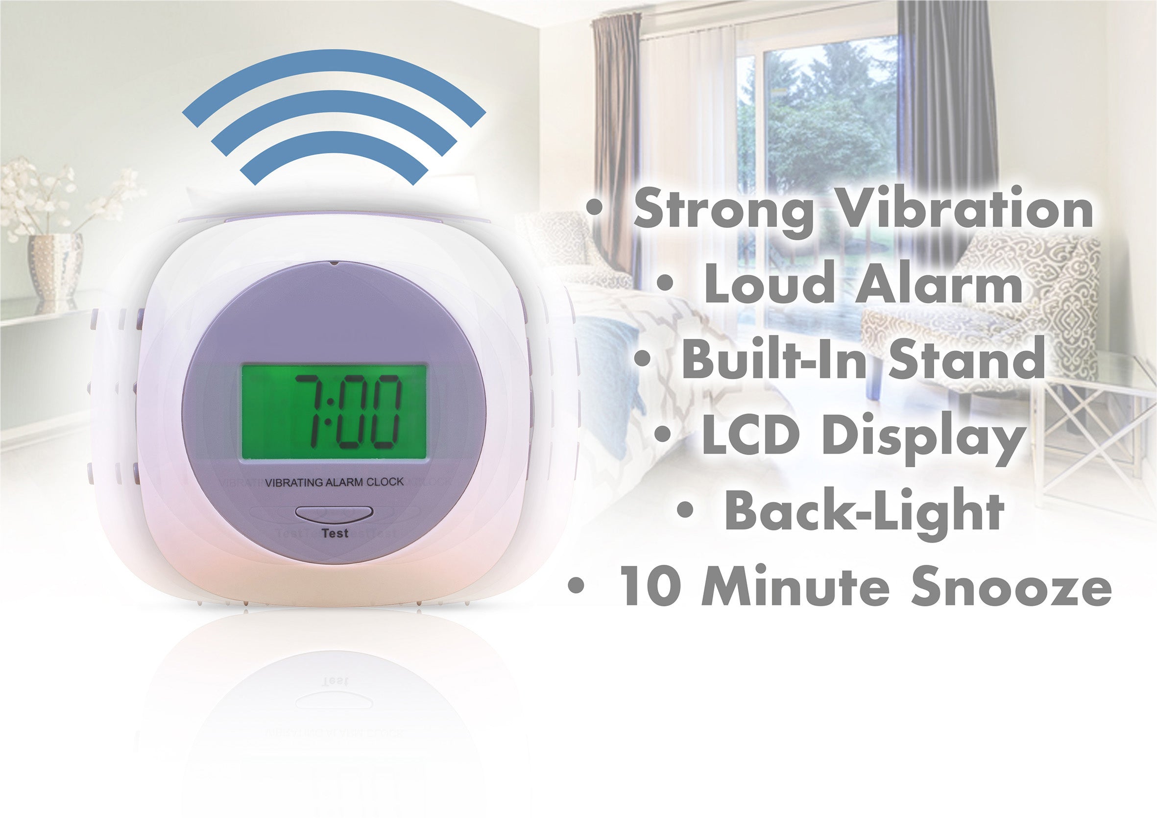 Aidapt Alarm Clock with Strong Under Pillow Vibrating Function - VM310A