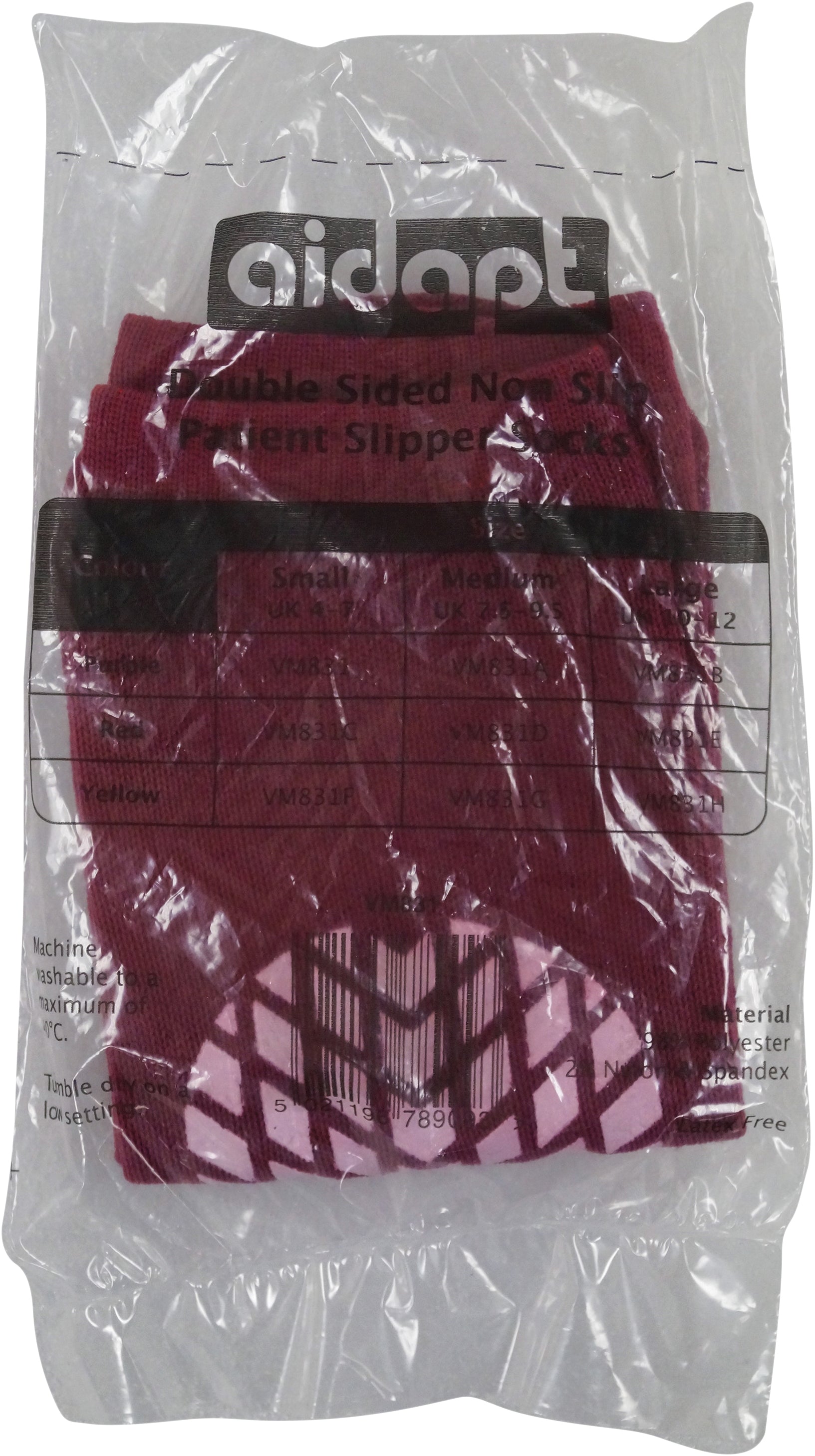 Aidapt Double Sided Non Slip Patient Slipper Socks - VM831A