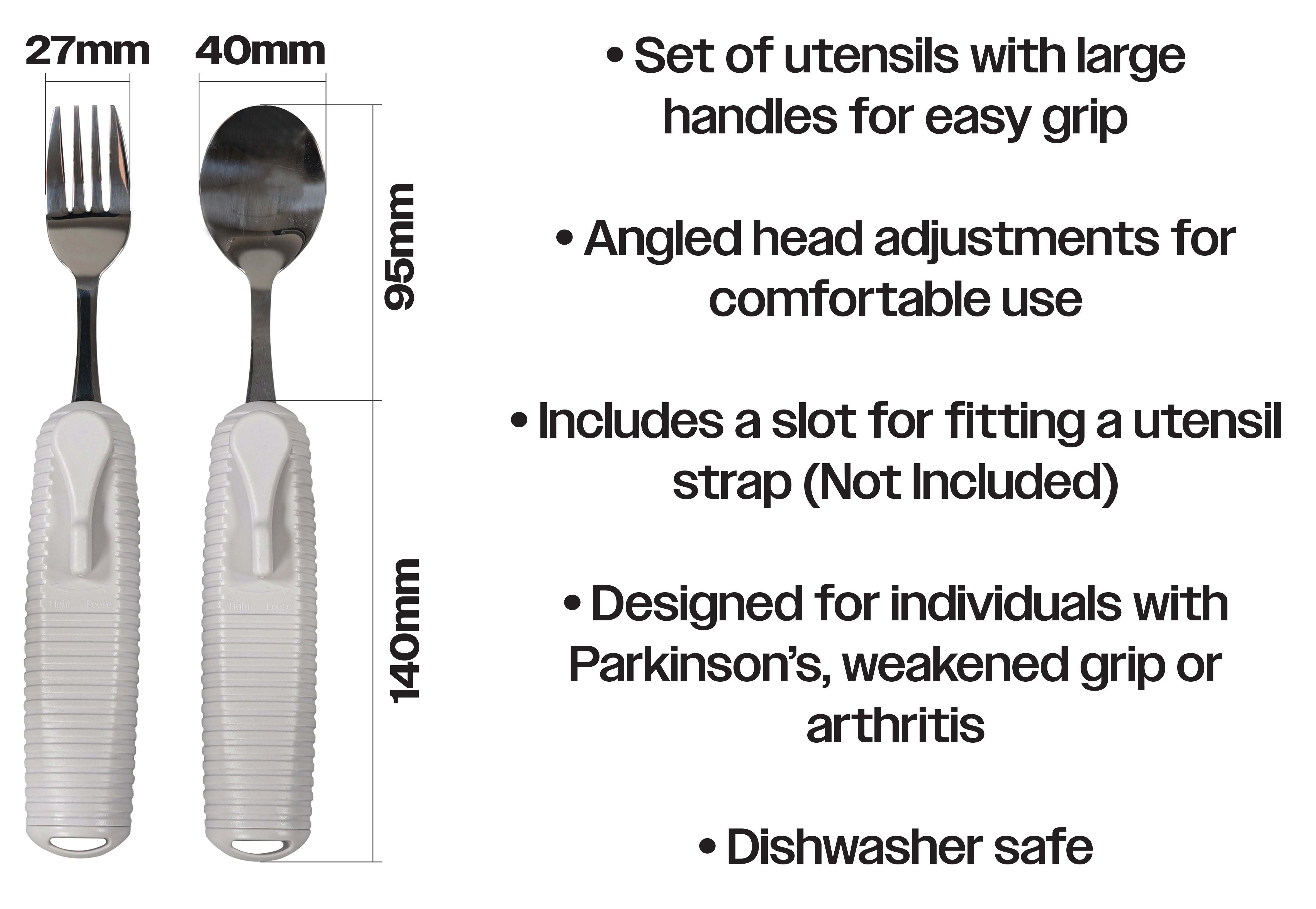 Large Handled Fork and Spoon Set - VM914W