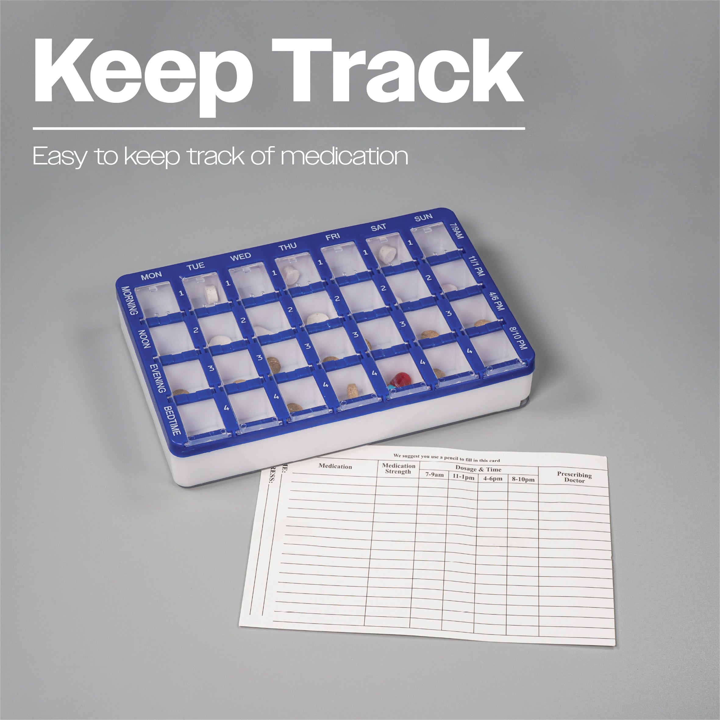 Weekly 28 Compartment Pill Box - VM931AG
