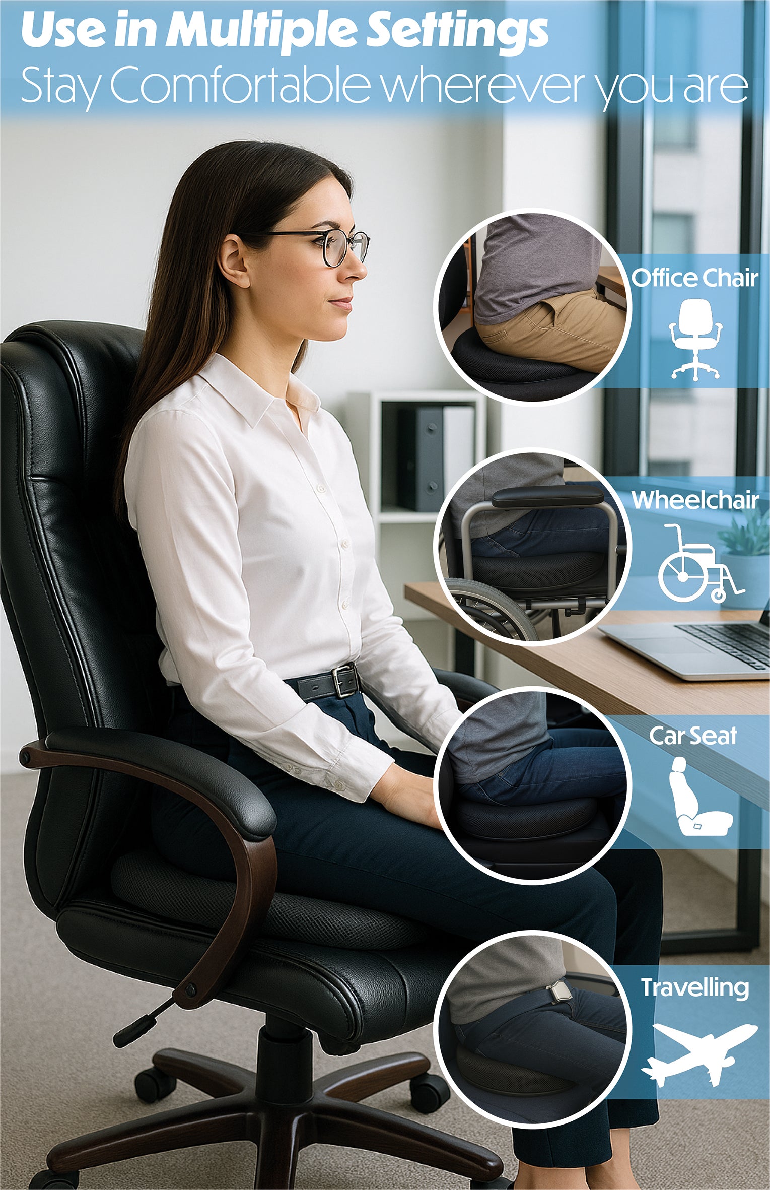 Swivel Seat Cushion With Cooling Gel Layer - VM933BA