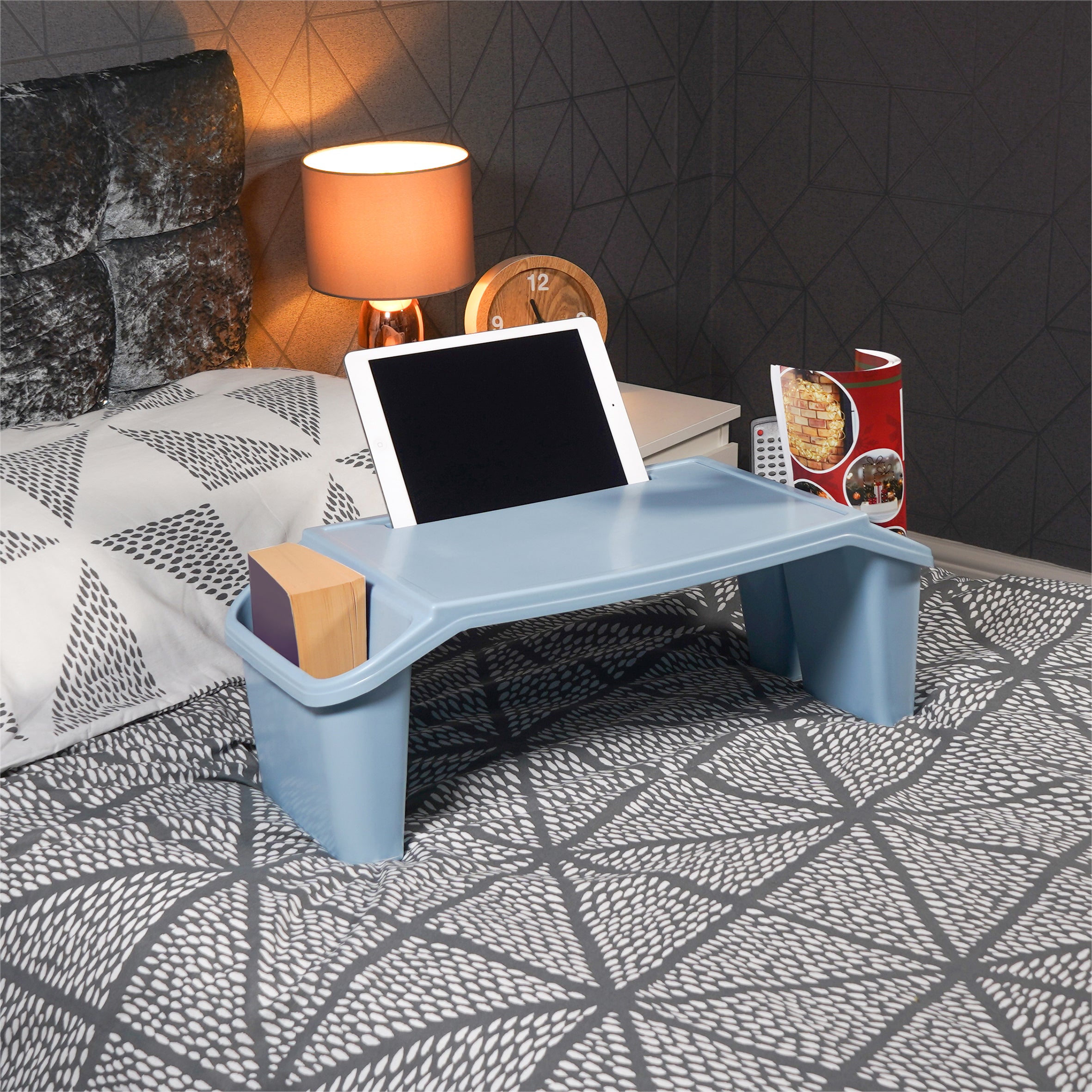 Plastic Bed Tray with Side Storage - VM938H
