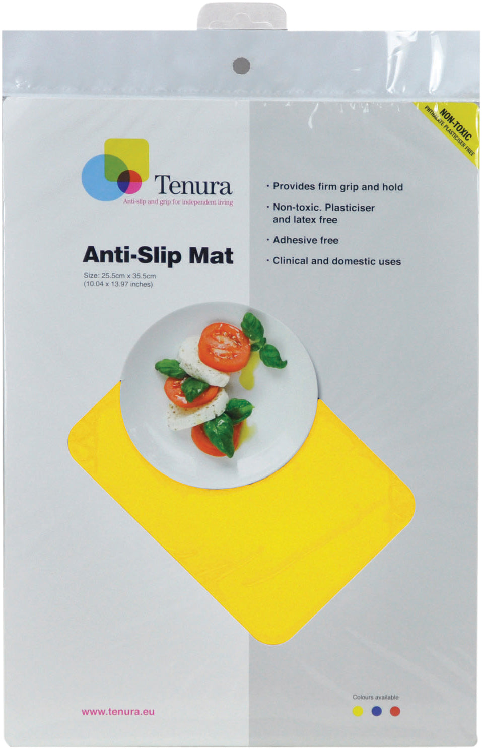 Tenura Silicone Rubber Anti Slip Rectangular Mat 35.5x25.5 cm - VM985AY