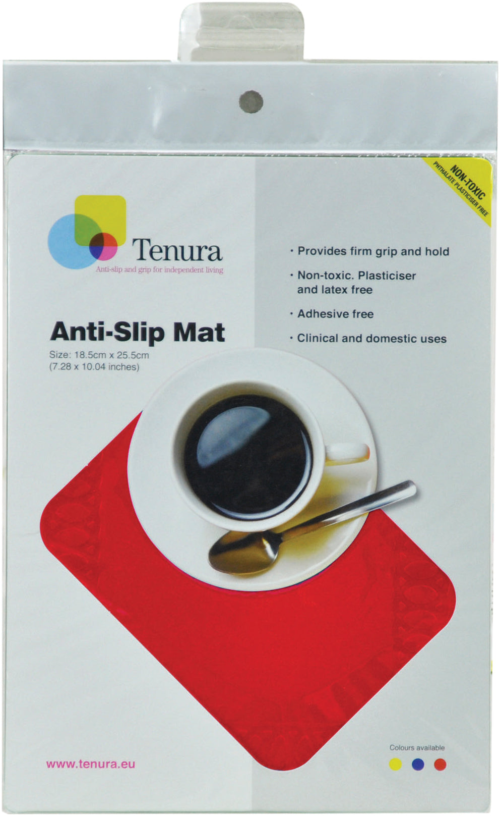 Tenura Silicone Rubber Anti Slip Rectangular Mat 25.5x18.5 cm - VM985R