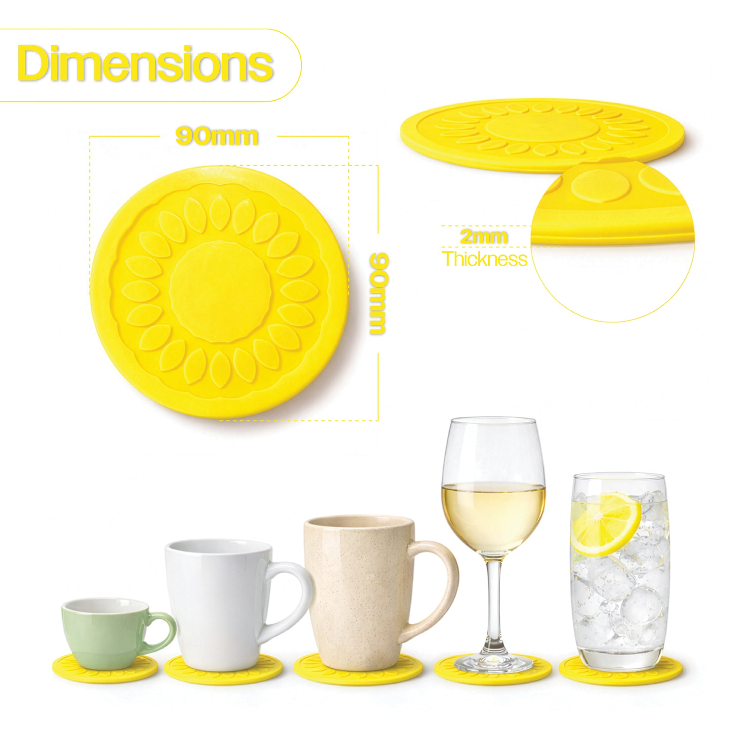 Non Slip Silicone Coaster - VM989BY