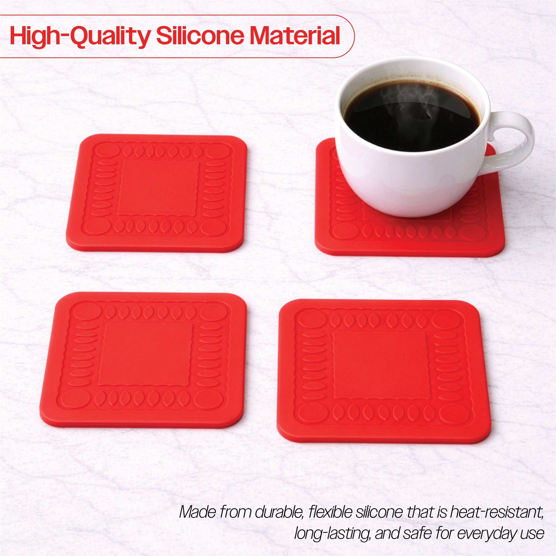 Non Slip Silicone Coaster - VM990BR