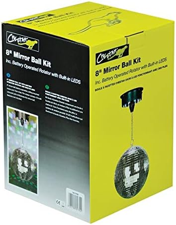Cheetah 8 Inch Silver Mirror Ball Kit Party Decoration - G017KM