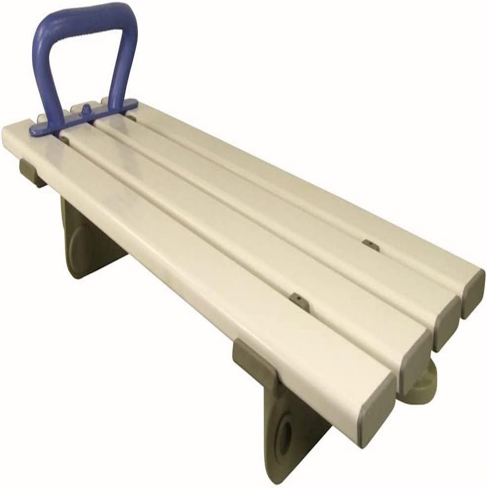 Aidapt White Slatted Bath Transfer Board With Grab Handle 660mm - VR116H