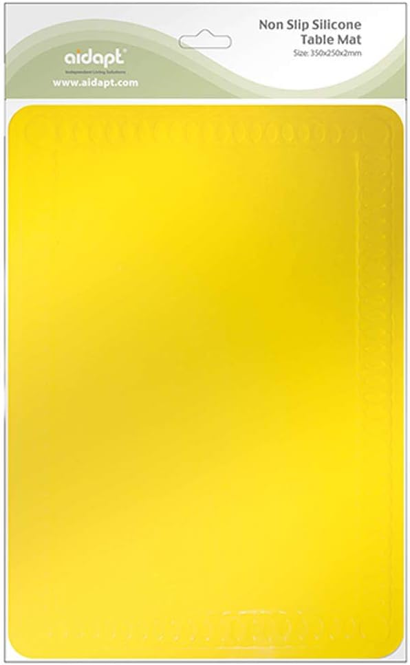 Aidapt Yellow Anti-Slip Heat Resistant Silicone Table Mat 350 x 250mm - VM985AYB
