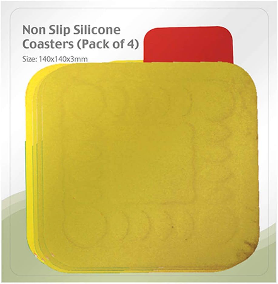 Aidapt Yellow Non-Slip Heatproof Extra Large Coaster Mat 14 x 14cm - VM990BY