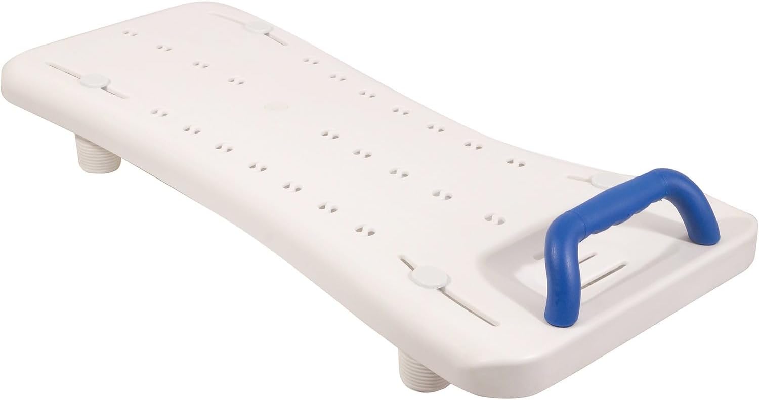 Aidapt White Adjustable Bath Transfer Board With Handle 463-680mm - VR110