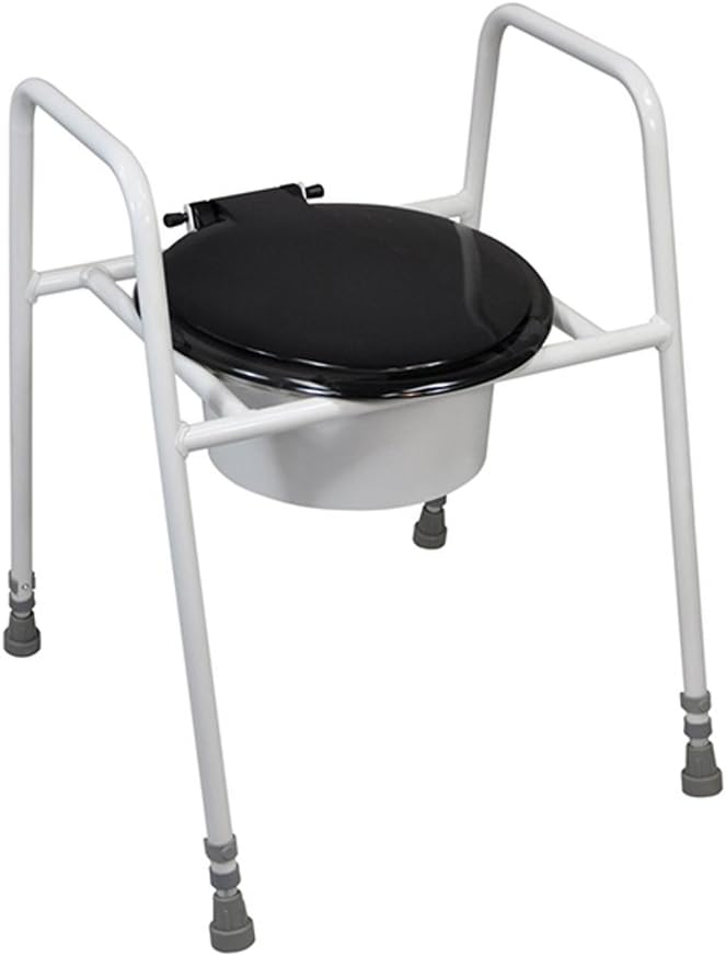 Aidapt Height Adjustable Raised Toilet Seat With Arm Support - VR215