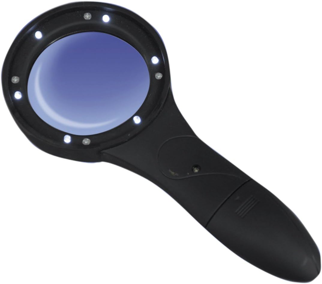 Aidapt 4X 400% Handheld Magnifying Glass with LED Lights