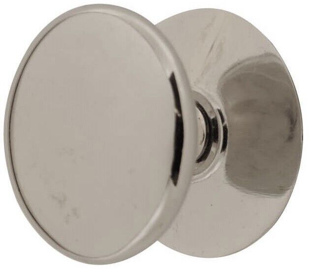 Victorian Polished Chrome Cupboard Door Knob Vintage Knobs 32mm