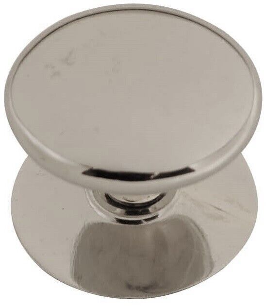 Victorian Polished Chrome Cupboard Door Knob Vintage Knobs 32mm