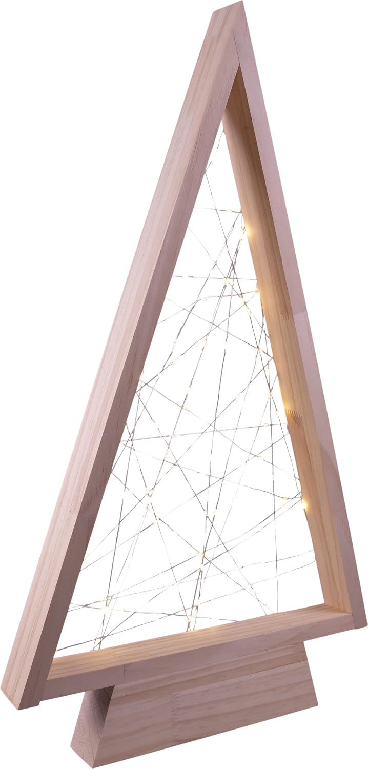 Wooden Self Assembly Christmas Tree with 60 LED Lights - GH9039
