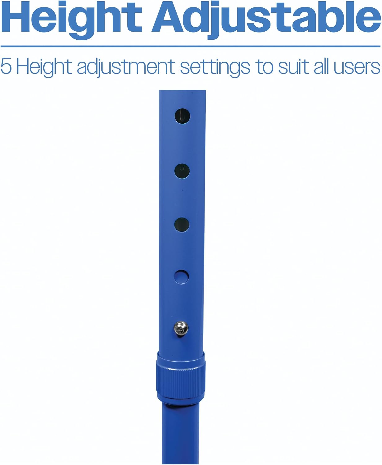 Folding Adjustable Walking Stick With Ergonomic Handle Blue - VP155EG