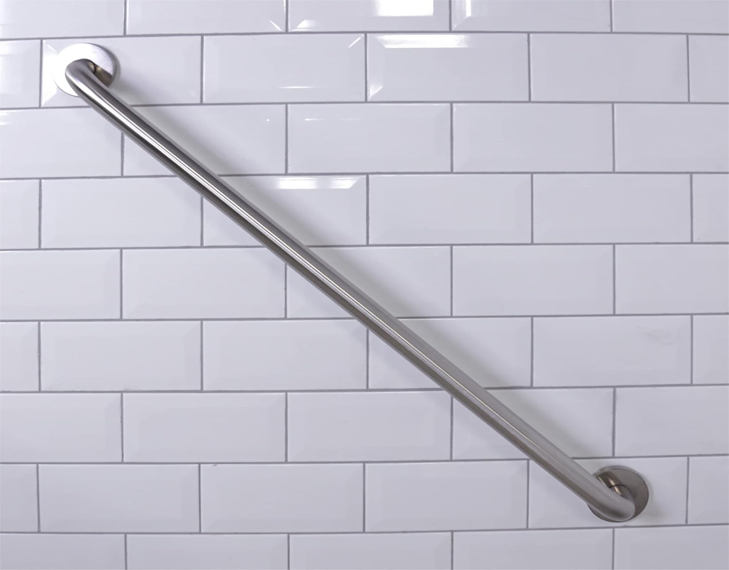 Aidapt Stainless Steel Bathroom Grab Bar Brushed Steel Safety Handle